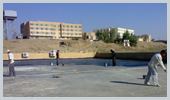 أعمال تسطيح وعزل الأسطح بجامعة الموصل سنة 2009